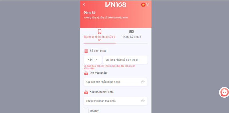 Hướng Dẫn Quy Trình Đăng Ký Vn168 Cụ Thể Từ A Đến Z Điều kiện để tạo tài khoản ở nhà cái Vn168